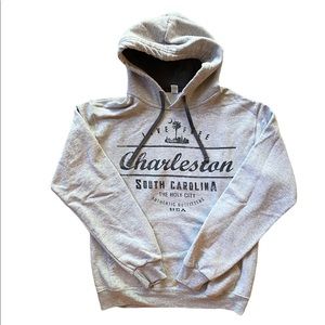 Charleston South Carolina Hoodie Long Sleeve Gray Womens Size Small EUC